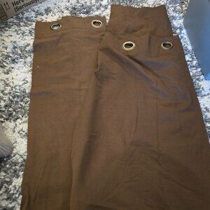 Chocolate Brown Full-Length Blackout Curtains - Set of 2